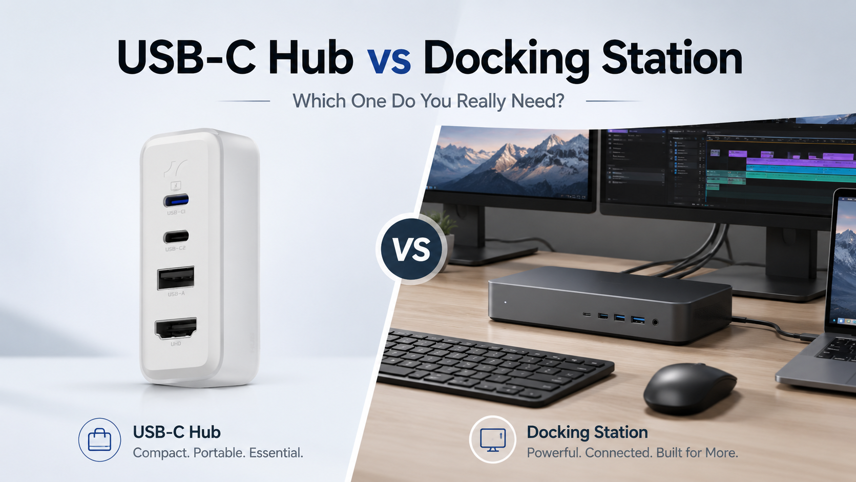 USB-C Hub vs Docking Station: Which One Do You Really Need?