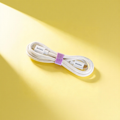 Bricbloc braided USB-C cable with magnetic cable tie