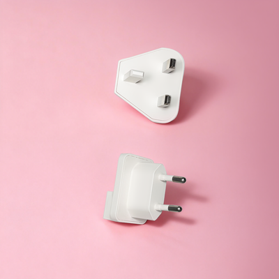 Bricbloc One interchangeable UK and EU plug adapters for modular charging